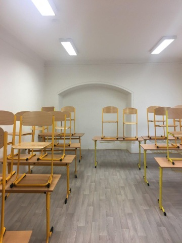 učebna horského hotelu Desítka